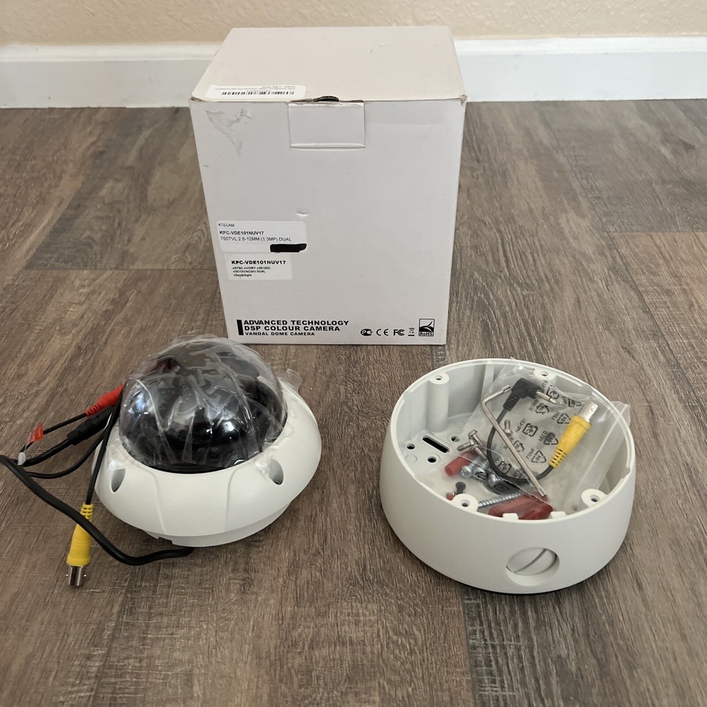 KT&C KPC VDE101NUV17 Outdoor Dome Camera (White) Open Box